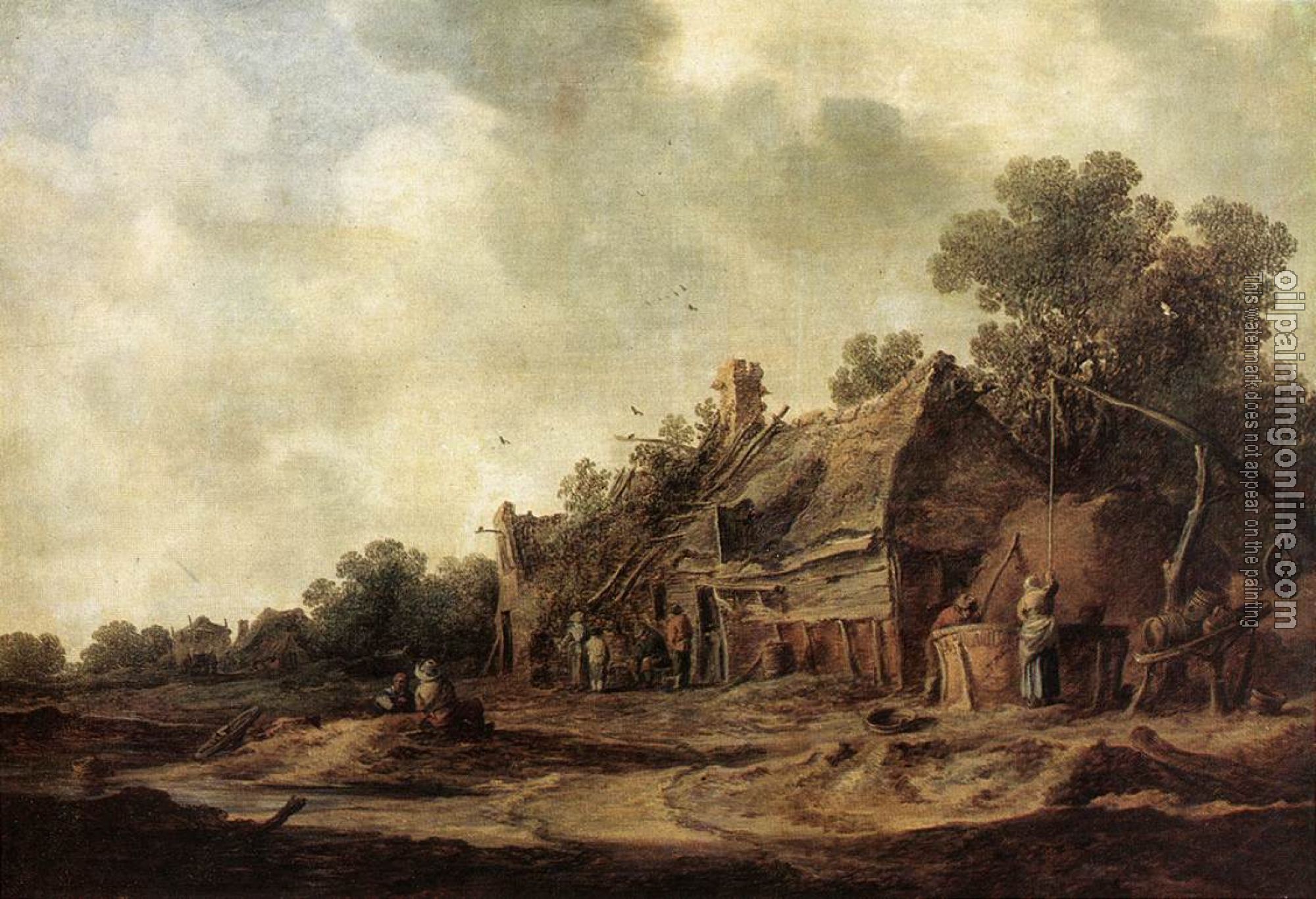 Goyen, Jan van - Peasant Huts with a Sweep Well